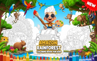 Amazon Rainforest Coloring Book For Kids